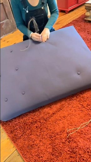 How to reupholster an ottoman that’s tufted