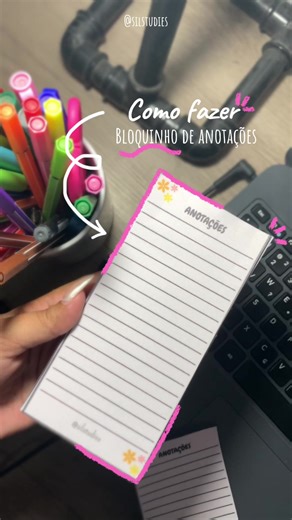 Como Fazer um Bloquinho de Anotações Estiloso