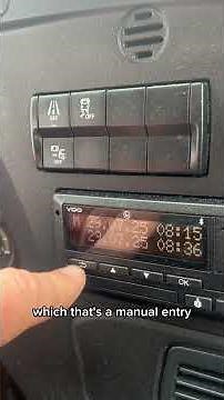 Our first video! How to show a manual entry on a tachograph. #tachograph #manual #entry #fyp #coach