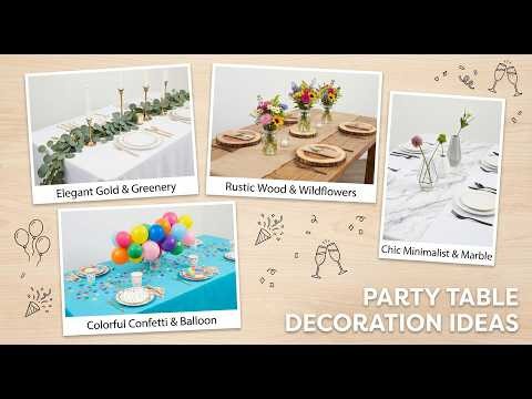146+ Party Table Decoration Ideas 2026 🎉 DIY Centerpieces, Floral & Elegant Table Styling