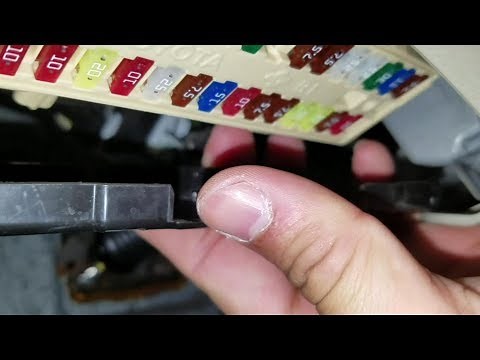 Location of 2 fuse box panels in Toyota Camry 2006-2011