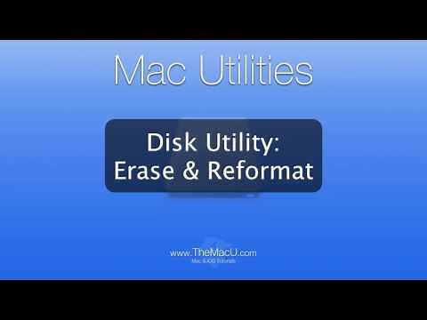 Mac Tutorial: Use Disk Utility to Erase or Reformat a Disk.
