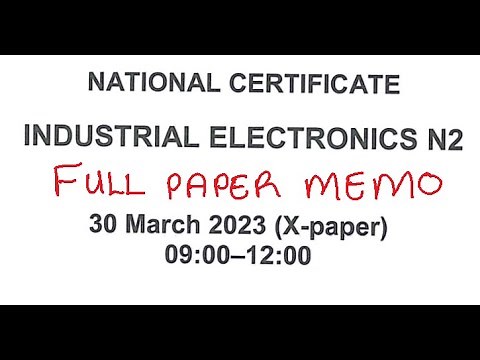 INDUSTRIAL ELECTRONICS N2 MARCH 2023 MEMO @mathszoneafricanmotives