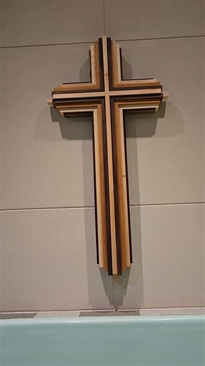 Cross Installed at Church Baptistry