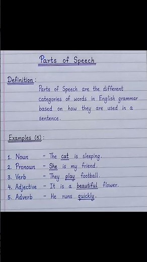 Parts of Speech Made Easy