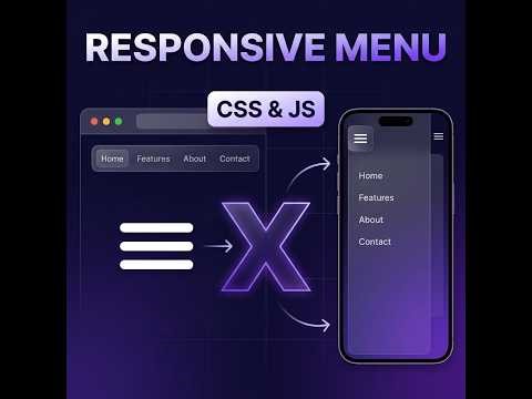 Responsive Menu with Hamburger – CSS & JavaScript Tutorial | Mobile Navigation