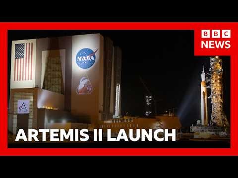 Nasa rolls out Artemis II ahead of April launch | BBC News