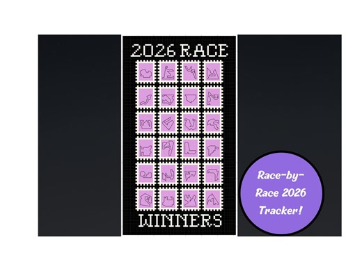 2026 Formula Race Winners Tracker - Cross Stitch Pattern - Etsy