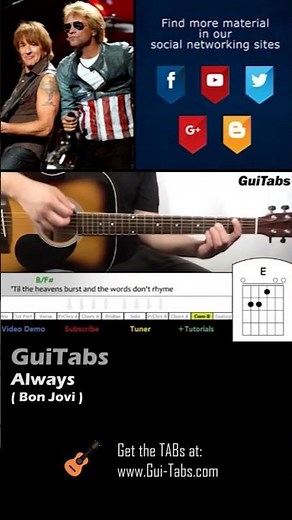 How to play Always 💖🎸 (Short Version) - Bon Jovi / Guitar Lesson / GuiTabs
