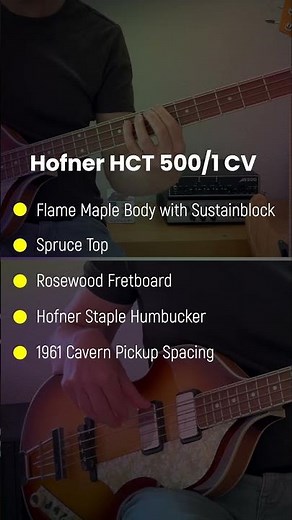 Killer Groove With The Höfner HCT 500/1 CV Contemporary #shorts #hofner #bass #bass #paulmccartney