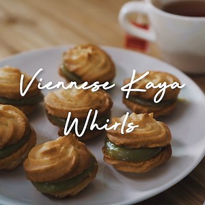Perfectly buttery and crumbly, British home chef 🇬🇧 Beate Baldry’s Viennese Kaya Whirls are sweetened with a local twist you’ll love 🤤 Give it a whirl with the full recipe here: https://bit.ly/36yTDwL #YouCouldBeThereByNow #britishfood #britishbakes | NTUC FairPrice