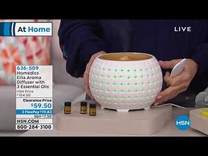 Homedics Ellia Aroma Diffuser with 3 Essential Oils