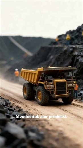 Realistic Miniature Coal Mining Diorama in Motion