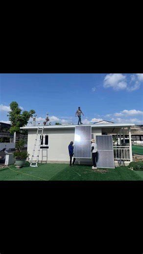 XZZ Energy off grid solar house use solar panel installed on the roof of the house and match the lifepo4 battery inside into the house for storage the electricity made by solar panel. Solar inverter connect the solar panel and battery and all of the equipments inside the house. So we call it off-grid solar house. All of the house can make solar 15-60KWH/per day. Save your money and use power any where and any time. #offgridhouse #powerhousesupply #solarhouse #solarhome #powerhome