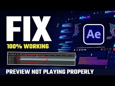 How To Fix Adobe After Effects Preview Not Playing - Preview Video Is Not Playing in After Effects