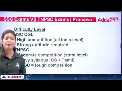 SSC CGL vs TNPSC Best & Easy for Tamil Aspirants | Posts, Salary, Exam, Selection Process By Pranawa