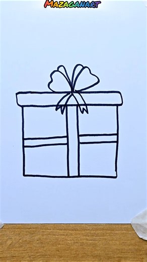 how to draw a gift