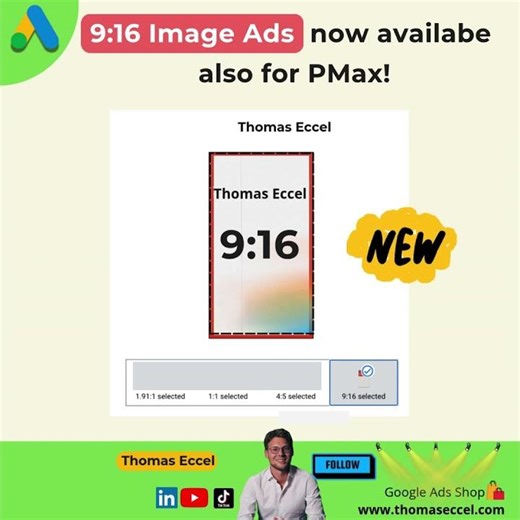 9:16 Vertical Image Ads for PMax now launched! #ppc #googleads #pmax #advertising #ads