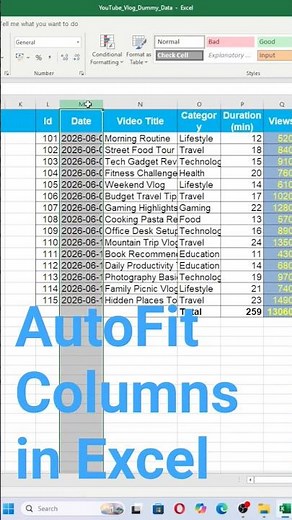 AutoFit Columns in Excel | Adjust Column Width Automatically | Excel Tips for Beginners