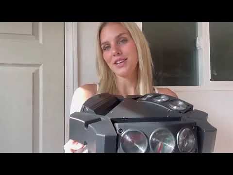 Spider Moving Head Lights,DJ Lights 9 LEDs Heads X 10W RGB Stage Lighs 12/19 Channels