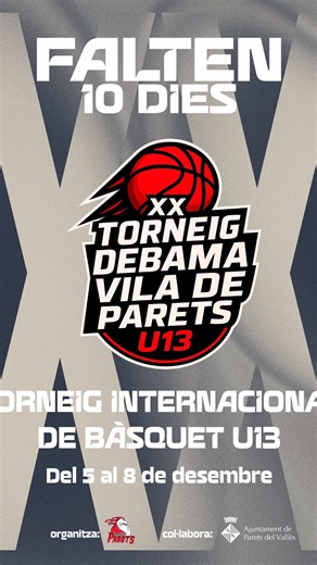 XX TORNEIG DEBAMA VILA DE PARETS U13 | 🏀 XX TORNEIG DEBAMA VILA DE PARETS 🏆 🕥 Estem cada cop més a prop... Queden 10 dies per iniciar la 20ª edició del Torneig Debama Vila de... | Instagram