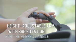 Lusso Gear Magnetic Car Phone Mount,Extra Strong Magnets, Secure Suction Base, Use on Dashboard & Windshield, Height-Adjustable, 360° Rotation, Fits All Phones, Removable & Reusable Cell Phone Holder