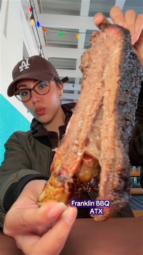 Brenda G on Instagram: "FRANKLIN BBQ 📍ATX Would you wait 3 hours for this?? My favorite was the beef rib and the brisket ✨🍖 #franklinbbq #austintx #bbq #foodreview #brendaagenda #vlog"
