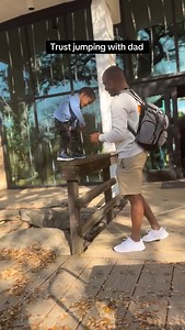 Trust jumps with dada 🫣💛 Trust jumping with dada is one of their favorite bonding activities, and it is such a beautiful way to build confidence, connection, and joy. Moments like this help strengthen trust, emotional safety, and closeness as he learns that he can leap forward and always be caught with love. Watching him laugh, smile, and feel brave in dadas arms makes these little moments truly priceless for our family. #dadlife #familybonding #parentingjourney #childdevelopment #makingmemori