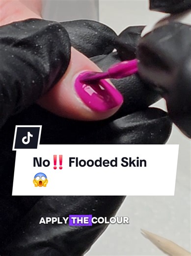 ⛔️ STOP flooding the skin‼️ Try this☝️ Nail Tip for colour application💅 #gelpolishapplication #nailhack #nailtips #skinflooding #nails2026