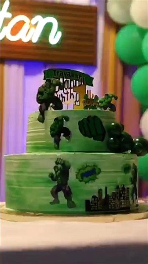 Hulk cake decoration 💚#shorts #youtubeshorts #shortsvideo #viralshorts #trending