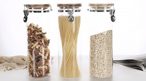 Watch glass spaghetti and pasta storage holder container on Amazon Live