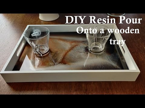 DIY Decorative wooden tray Resin Pour