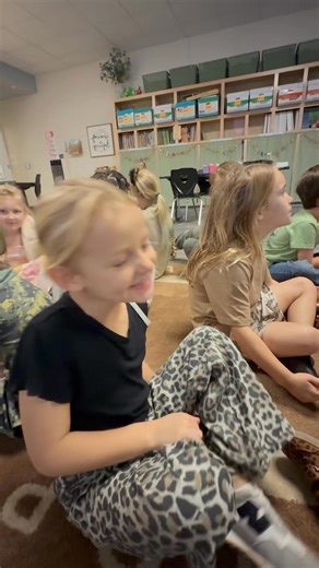 Students are using a Turn and Talk strategy to share their thinking with a partner! This simple but powerful practice helps every learner participate, listen, and build understanding together.. and we know.. this video is cuteness overload.. 🧡 | Lee County Primary School