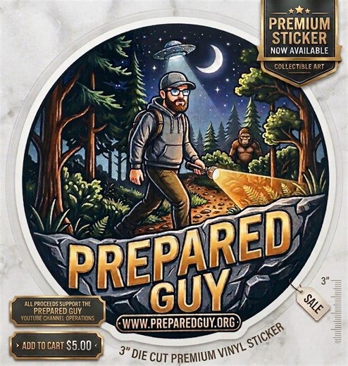 PREPARED GUY (LIMITED EDITION) 3" PREMIUM VINYL STICKER/DECAL — Prepared Guy