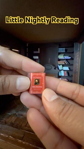 TINY BOOK READING🥰#diy #art #miniature #handmade #tinyhouse #tinybook #tiny #mini