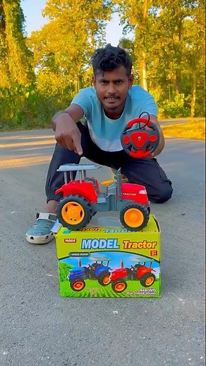 Remote Control Model Tractor 🚜 | 4x4 WD Toy Tractor Outdoor Test