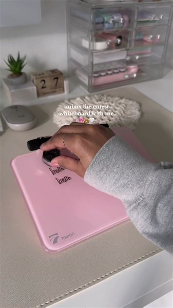 Office Setup Essential: Aesthetic Mini Whiteboard Unboxing
