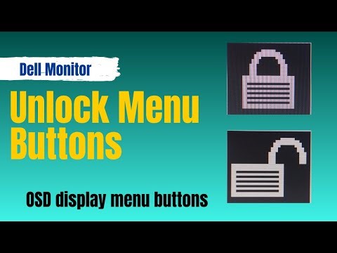 How to Unlock Dell Monitor Display Menu Buttons | OSD Display Menu Buttons | Unlock Menu #tricks