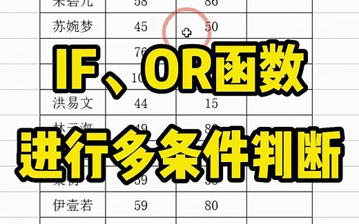将IF函数和OR函数结合使用，可以进行多条件的选择性判断，快实操起来吧！