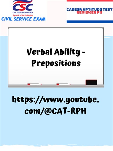 Verbal Ability - Prepositions #civilserviceexam #civilserviceexam2026 #quiz #englishgrammar #prepositions
