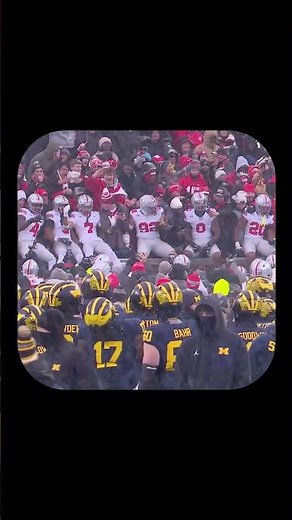 Michigan guarded the M after the Game 💪 #cfb #football #michigan #ohiostate