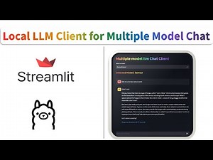 Create Local LLM chat client for multiple model Chat using Streamlit with Streaming response.