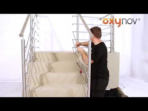 Installation Garde Corps Poteaux à plat avec rampe et tube inox + escalier