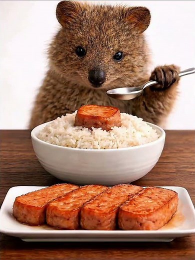 쿼카의 스팸 먹방 | Quokka Spam Mukbang