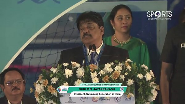LIVE - Opening Ceremony - 11th Asian Aquatics Championships 2025, Ahmedabad | Doordarshan Sports
