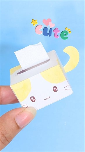 Cute Mini Tissue Box Holder 😍 #shorts #aklimacraftsandjournals #handmade #diy #craft #shortsfeed