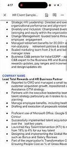 Sample HR Resume for Senior Leadership Role
