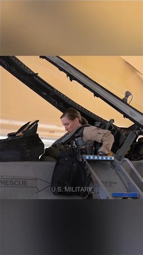 F-16 Female Pilot Ready for Takeoff