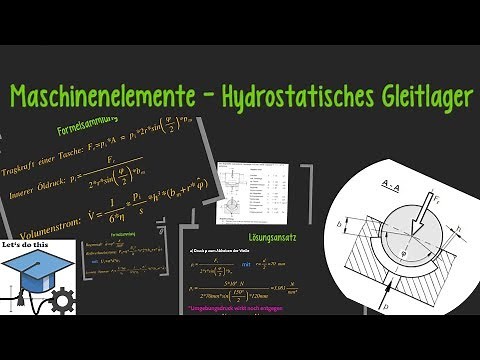 Maschinenelemente 2 - Hydrostatisches Gleitlager [Berechnung]