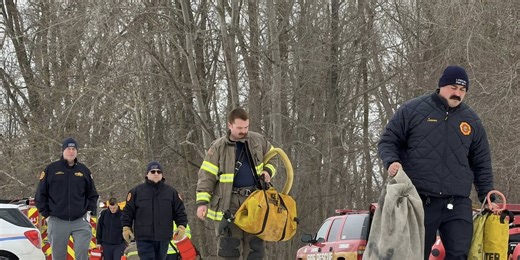 Lansing Fire Department participates in ice rescue training
